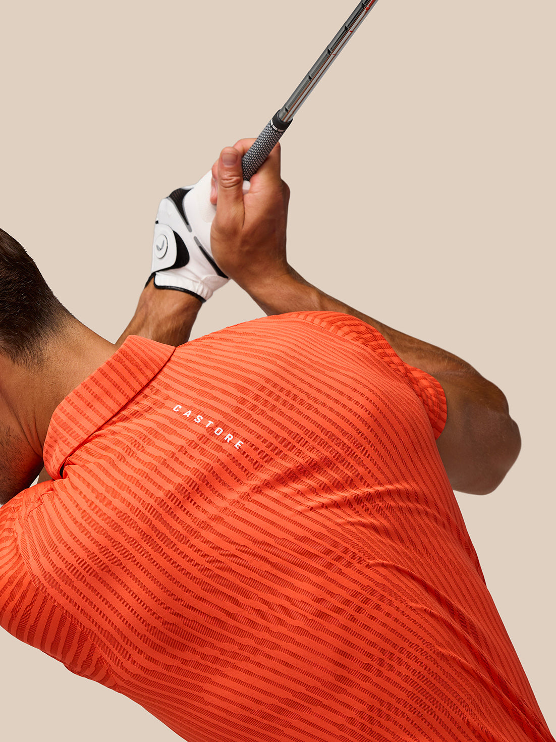 Golf Pinnacle Glow Polo - Bright Orange - Bright Orange/White
