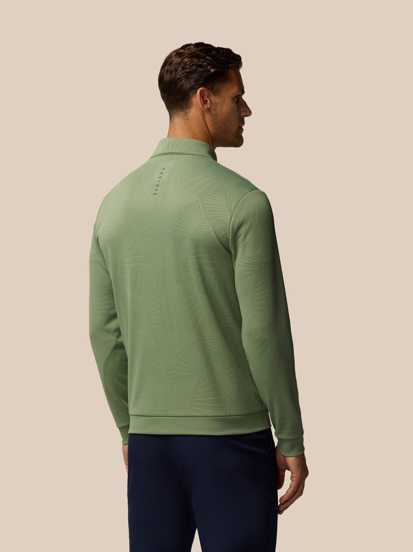 Golf Club Classic 1/4 Zip Debossed Top - Thyme