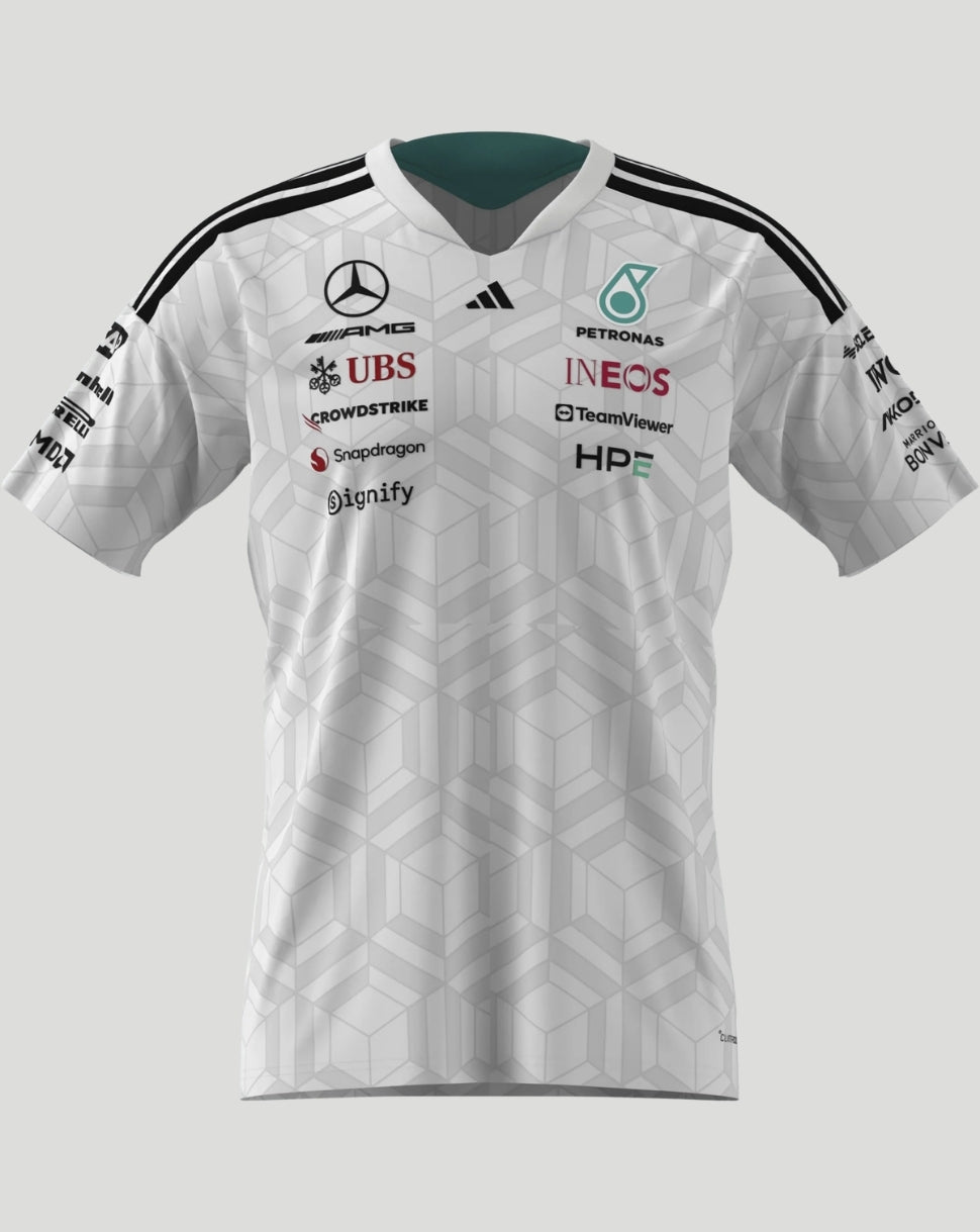 Mercedes AMG Petronas F1 Team Men's Driver T-Shirt  - White - White
