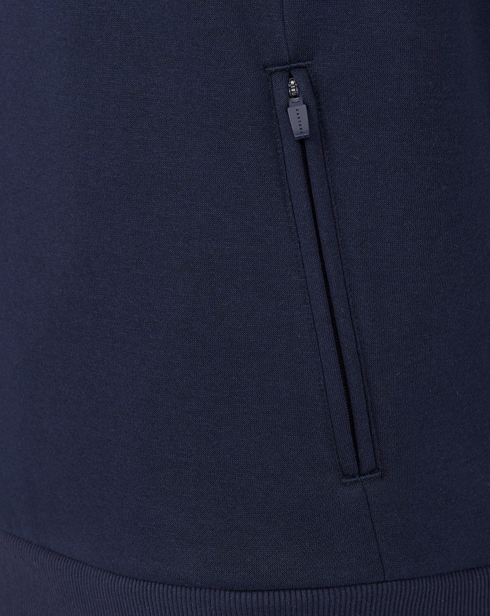 Men’s Adapt Long Sleeve Cotton Fleece Hoodie - Navy - Navy
