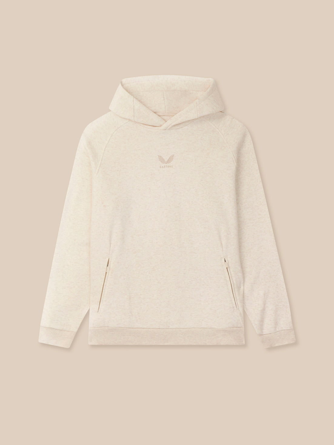 Men’s Adapt Long Sleeve Cotton Fleece Hoodie - Cream