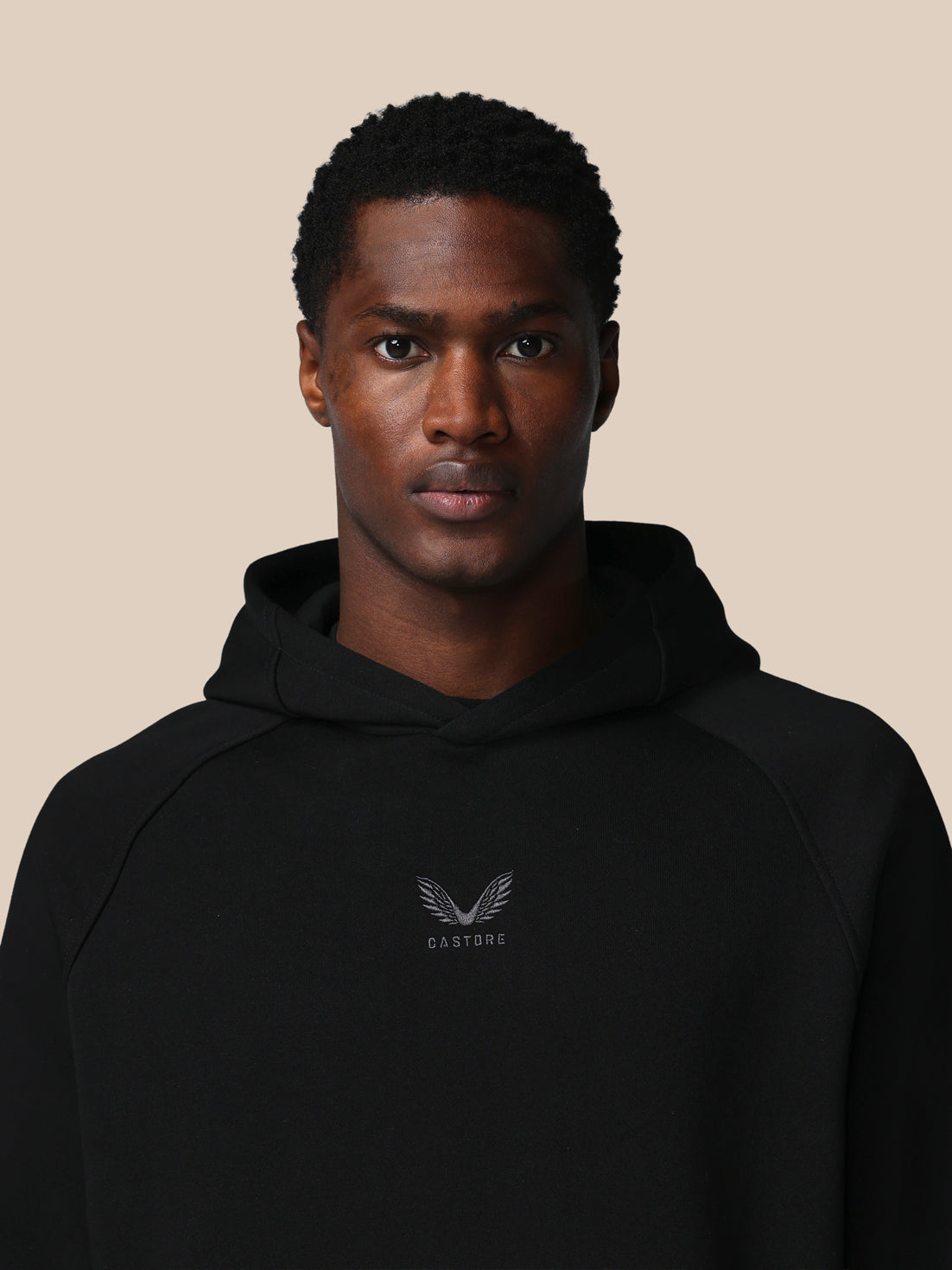 Herren Adapt Langarm Cotton Fleece Hoodie – Schwarz - Black