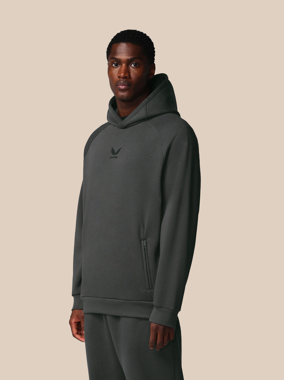 Men’s Adapt Long Sleeve Cotton Fleece Hoodie - Gunmetal - Gunmetal
