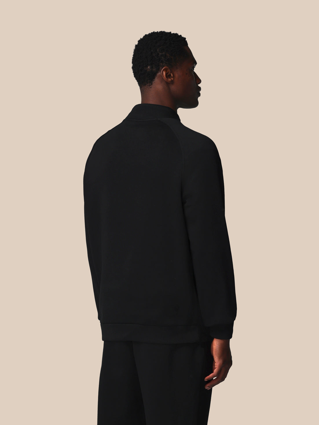 Herren Adapt Cotton Fleece 1/4-Zip-Sweatshirt – Schwarz - Black