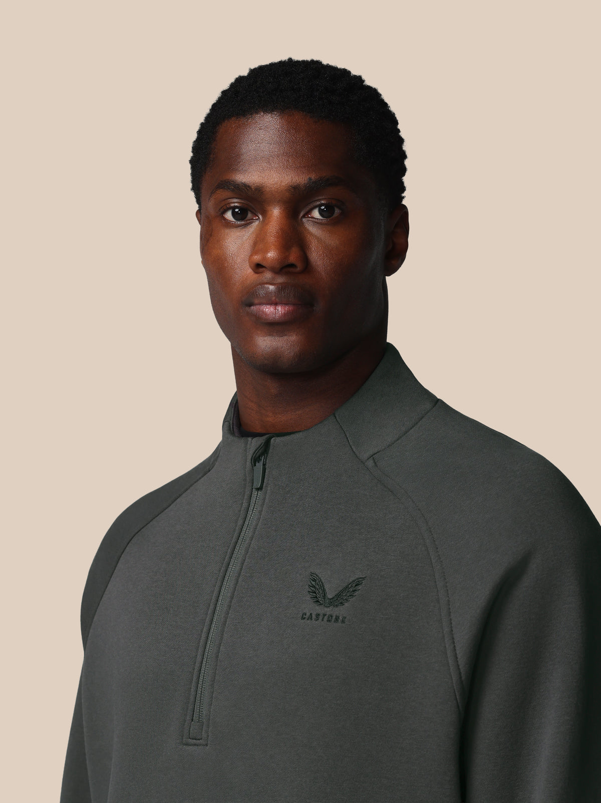 Men’s Adapt  Cotton Fleece Quarter Zip Sweatshirt - Gunmetal - Gunmetal