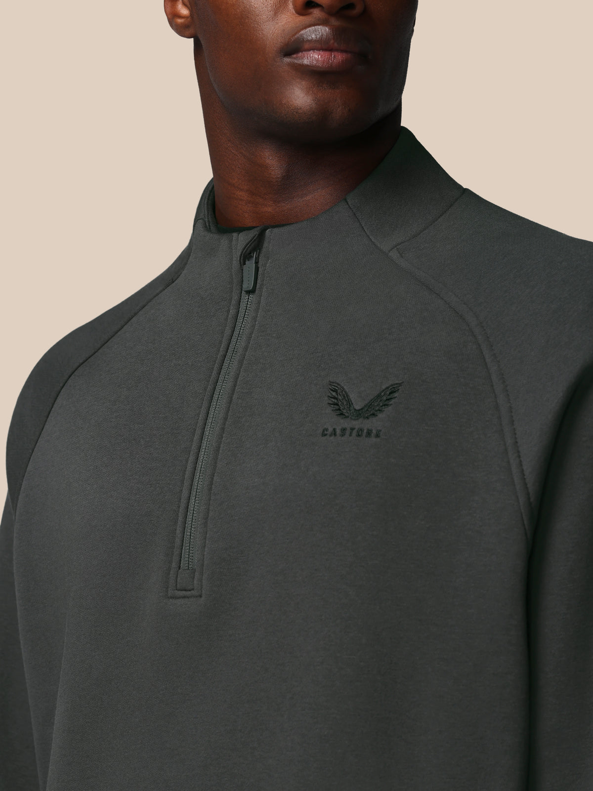 Men’s Adapt  Cotton Fleece Quarter Zip Sweatshirt - Gunmetal - Gunmetal
