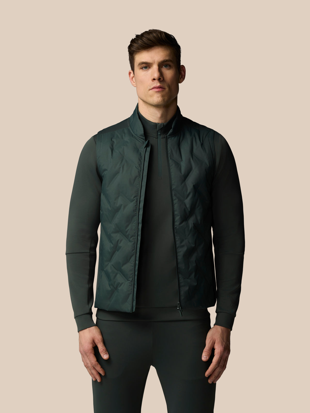 Men’s Flex Hybrid Gilet - Dark Green - Dark Green