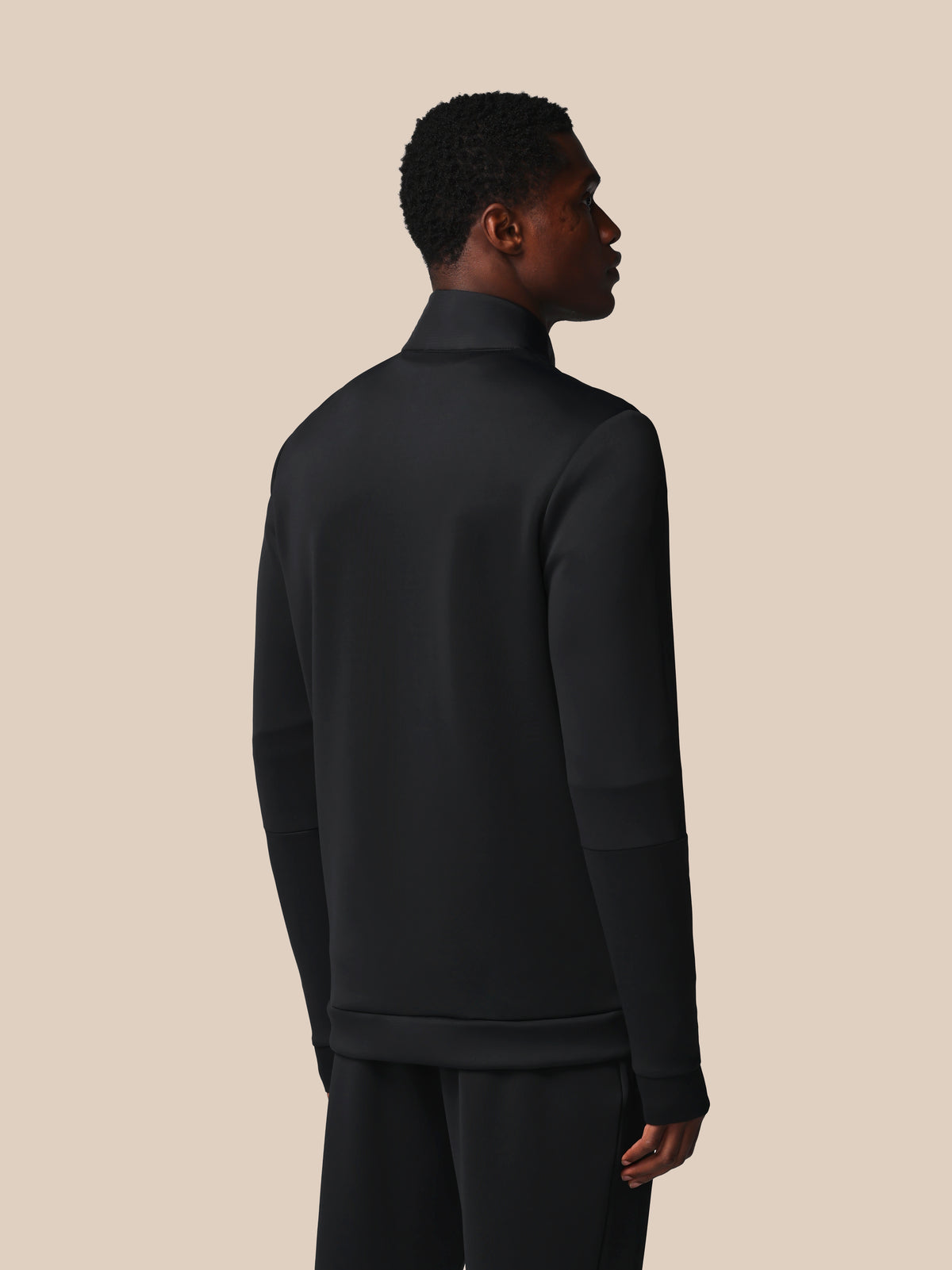 Chaqueta híbrida Flex de manga larga de hombre – Negro - Negro