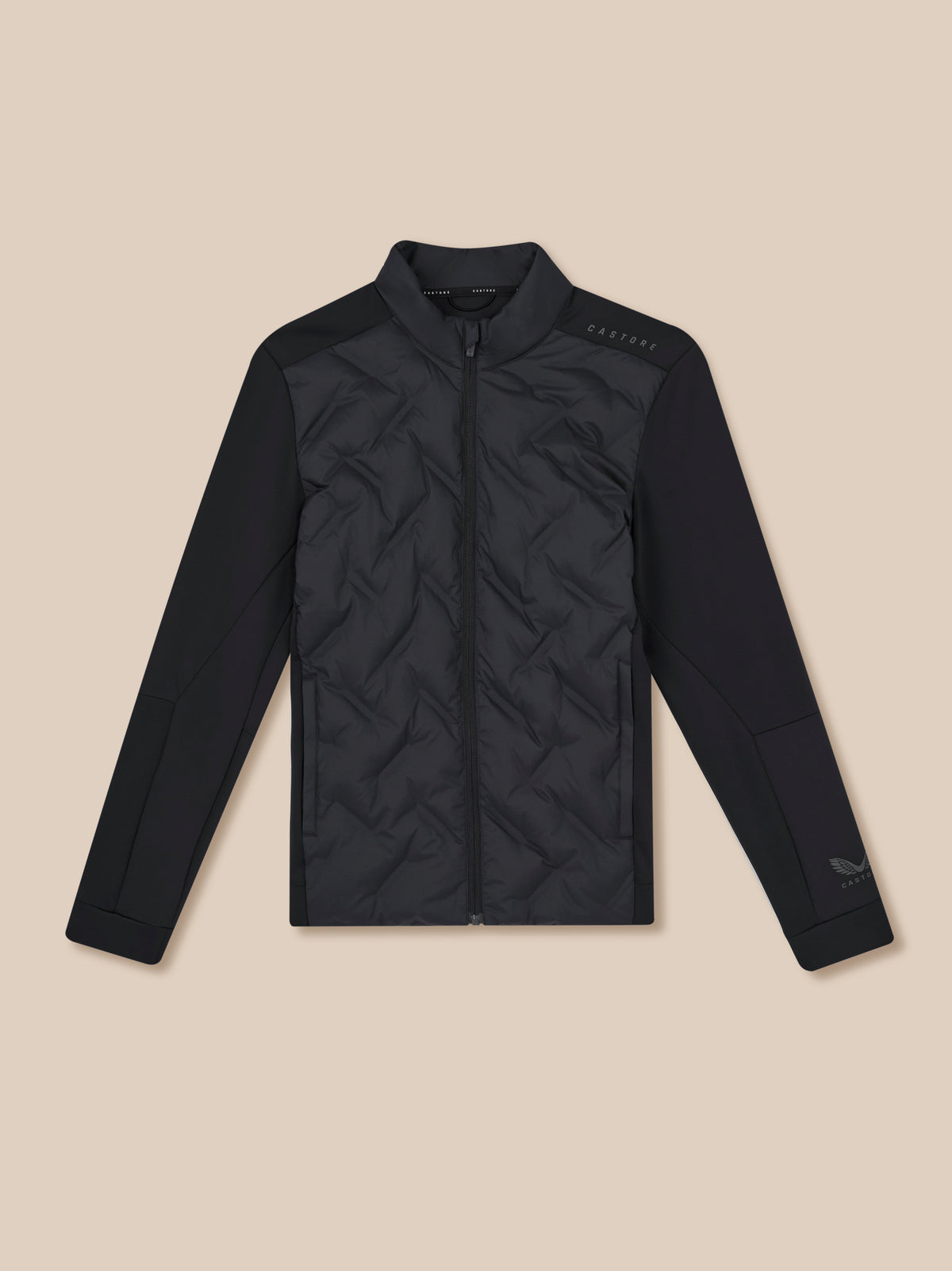 Chaqueta híbrida Flex de manga larga de hombre – Negro - Negro