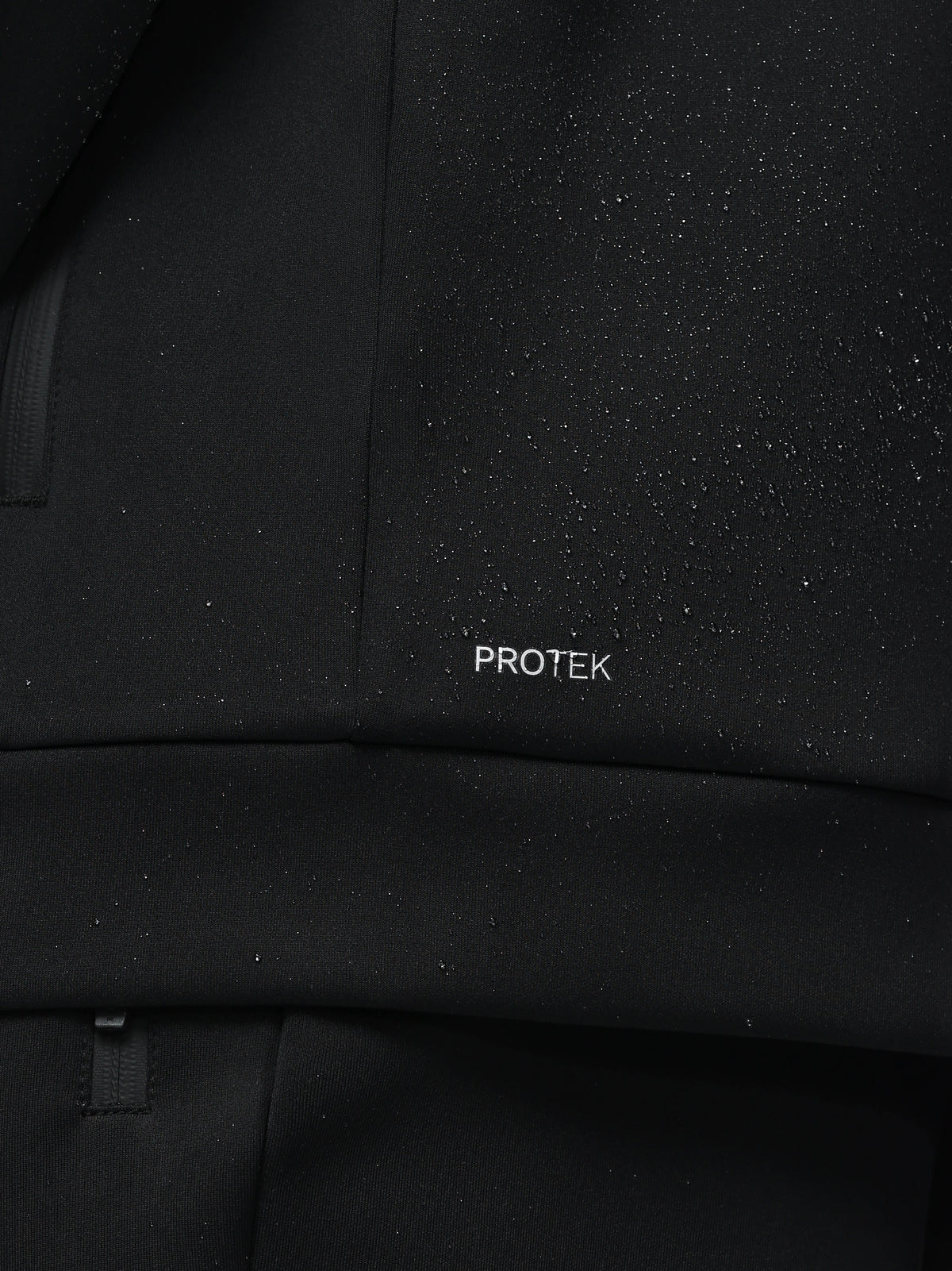 Heren Flex Hoodie met gestructureerde pasvorm, lange mouwen en volledige rits - Zwart - Zwart