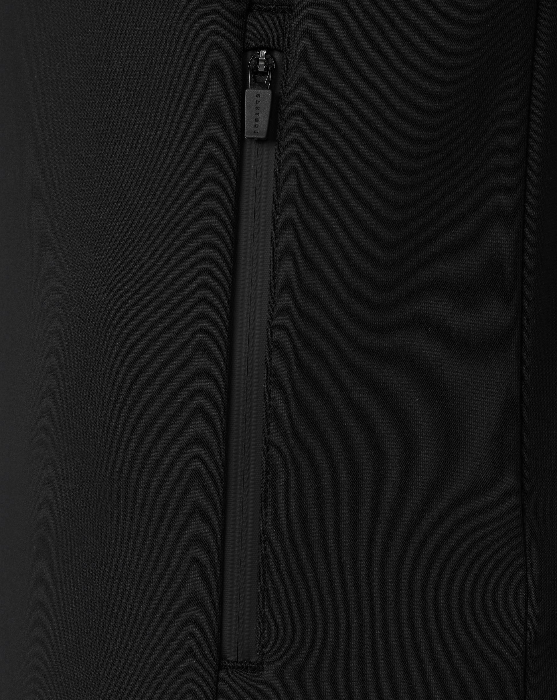 Close-up of a black zipper on a dark background