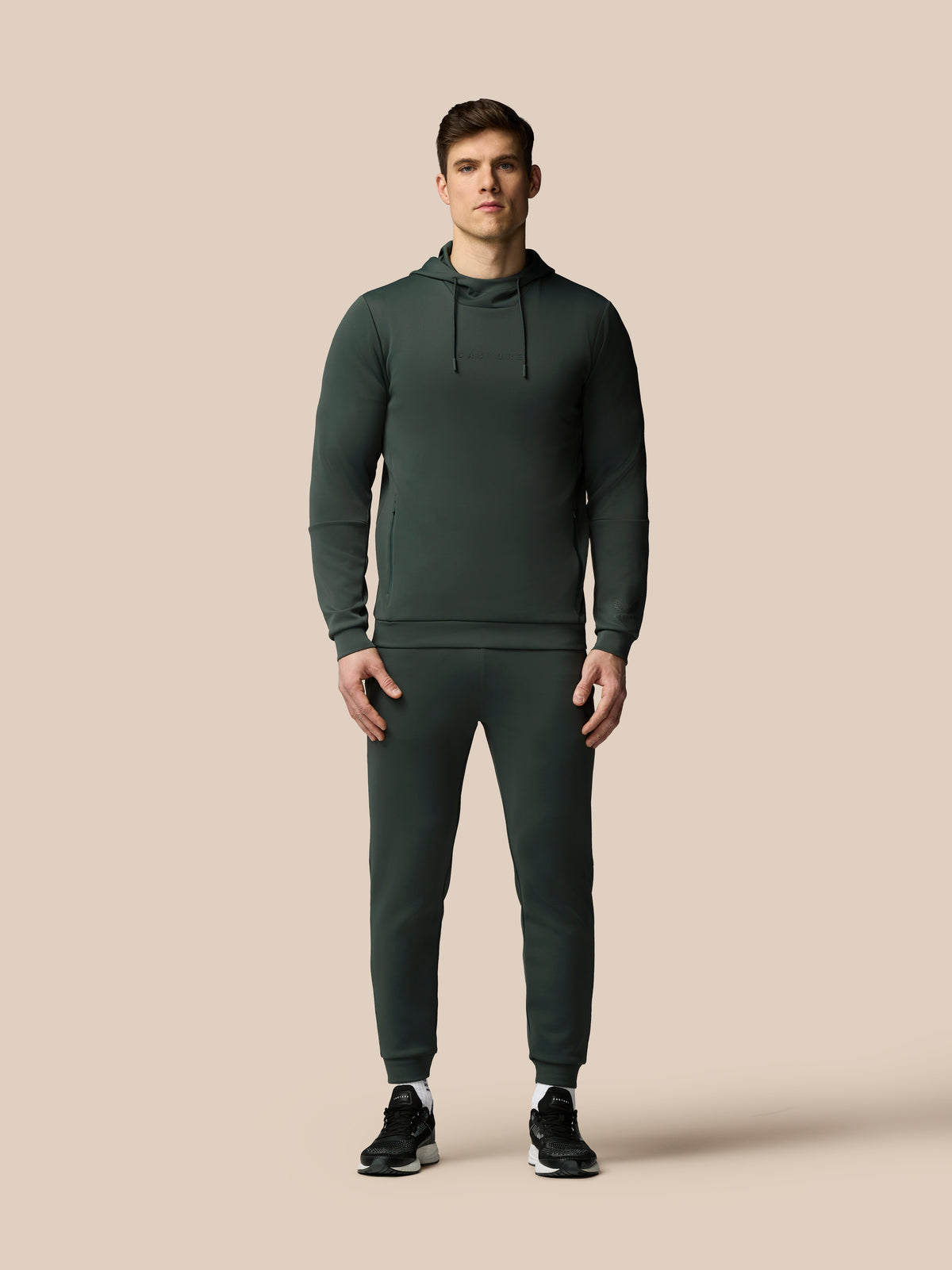 Men’s Flex Long Sleeve Hoodie - Dark Green - Dark Green