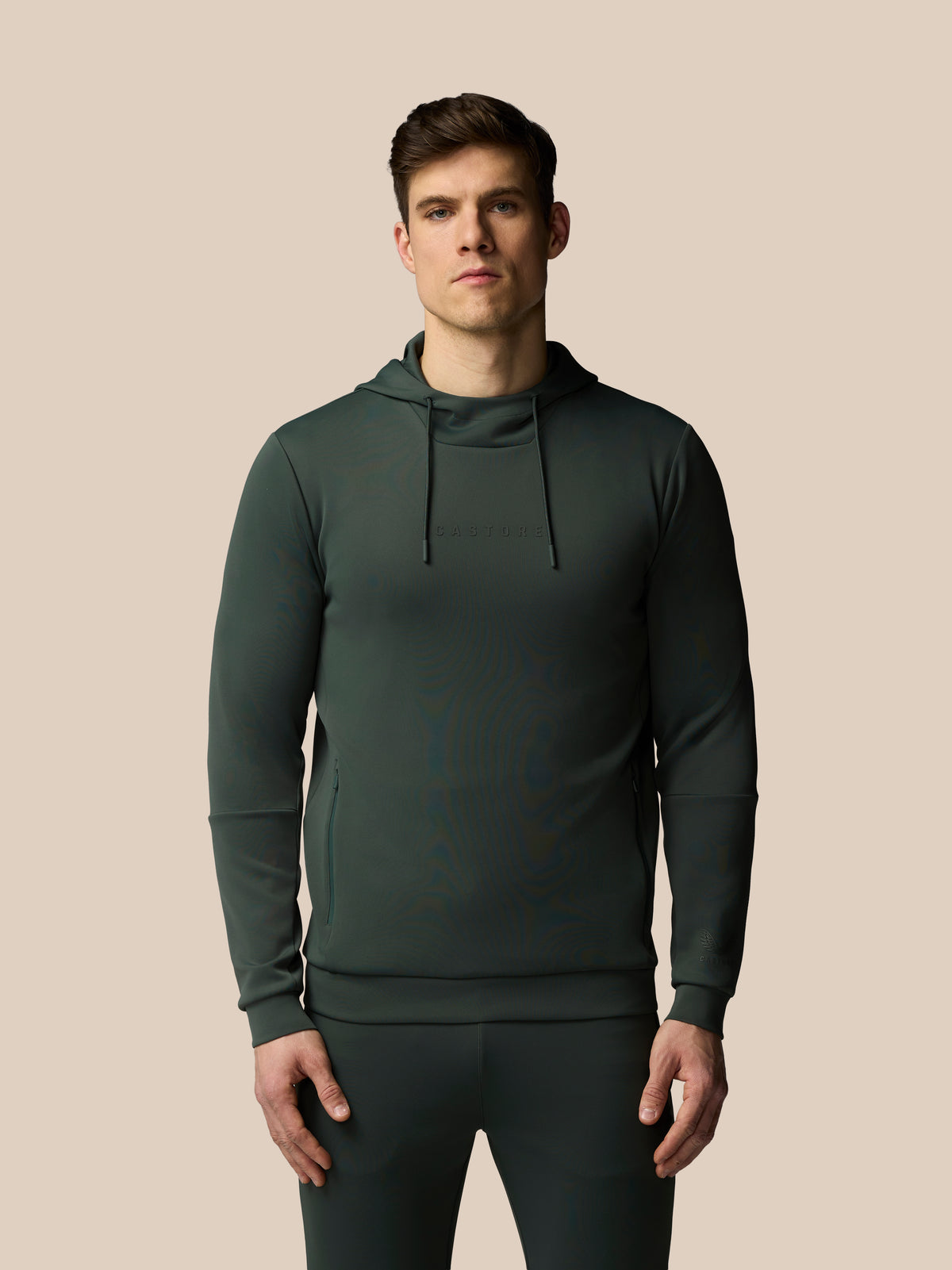 Men’s Flex Long Sleeve Hoodie - Dark Green - Dark Green