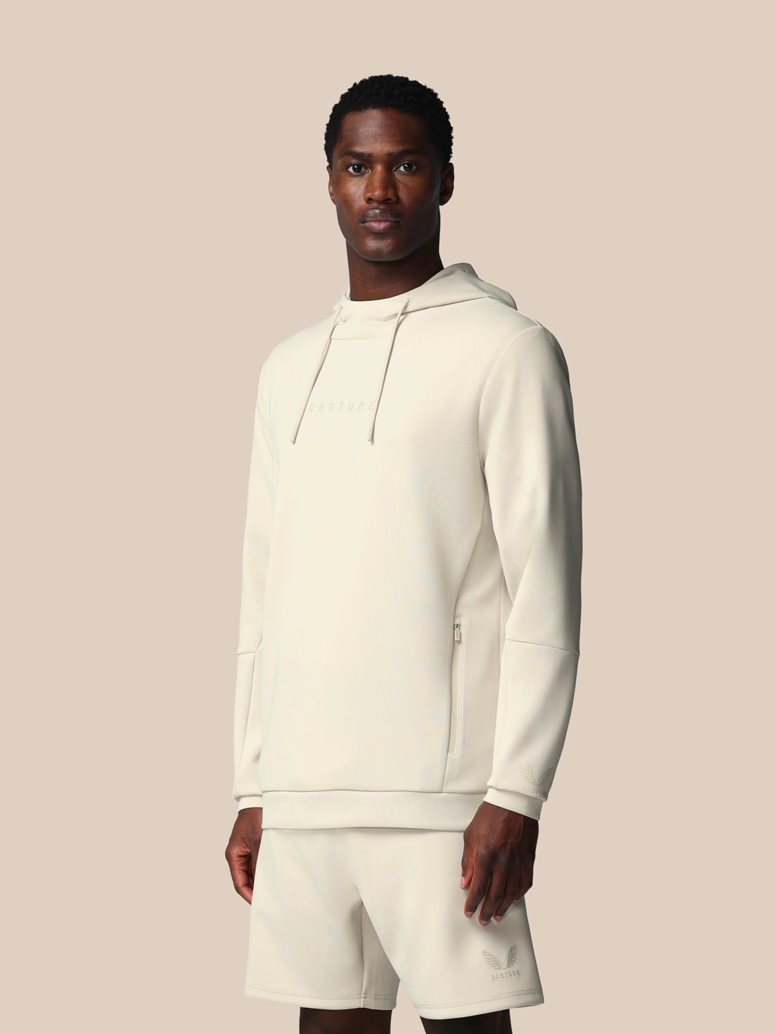 Men's Flex Long Sleeve Hoodie - Cream – Castore