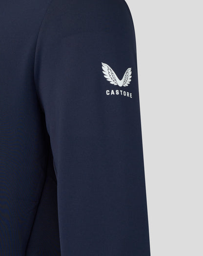 Navy long-sleeve shirt with the Castore logo on a light gray background