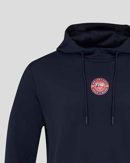 Black hoodie with the Majesticks logo on a light gray background
