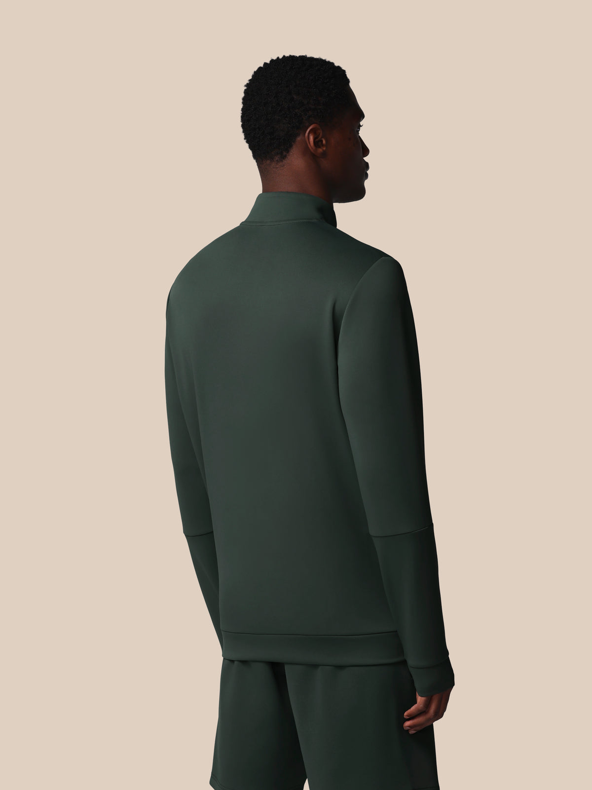 Men’s Flex Long Sleeve Quarter Zip Sweatshirt - Dark Green - Dark Green