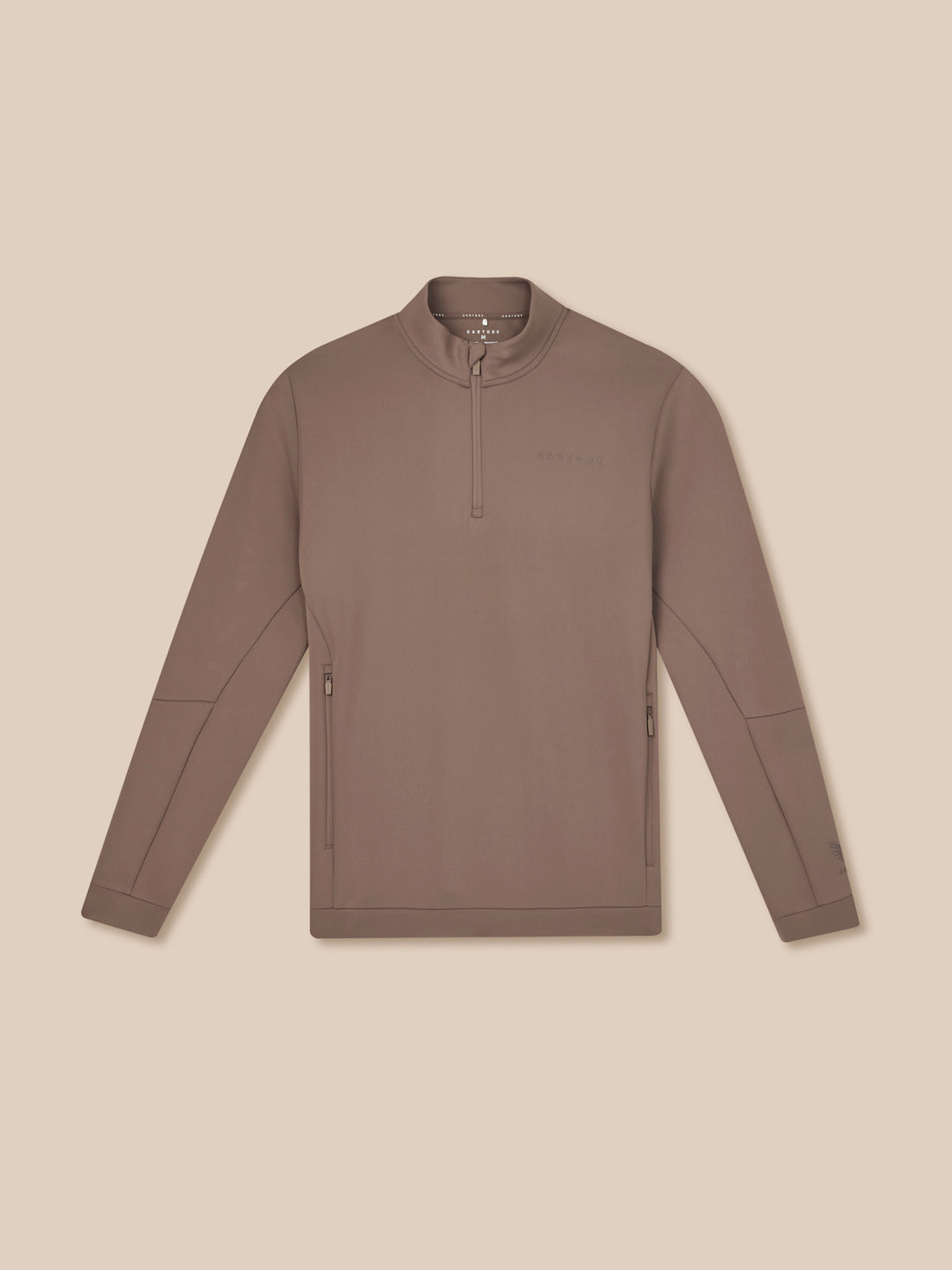 Herren Flex Langarm 1/4-Zip-Sweatshirt – Deep Taupe - Deep Taupe
