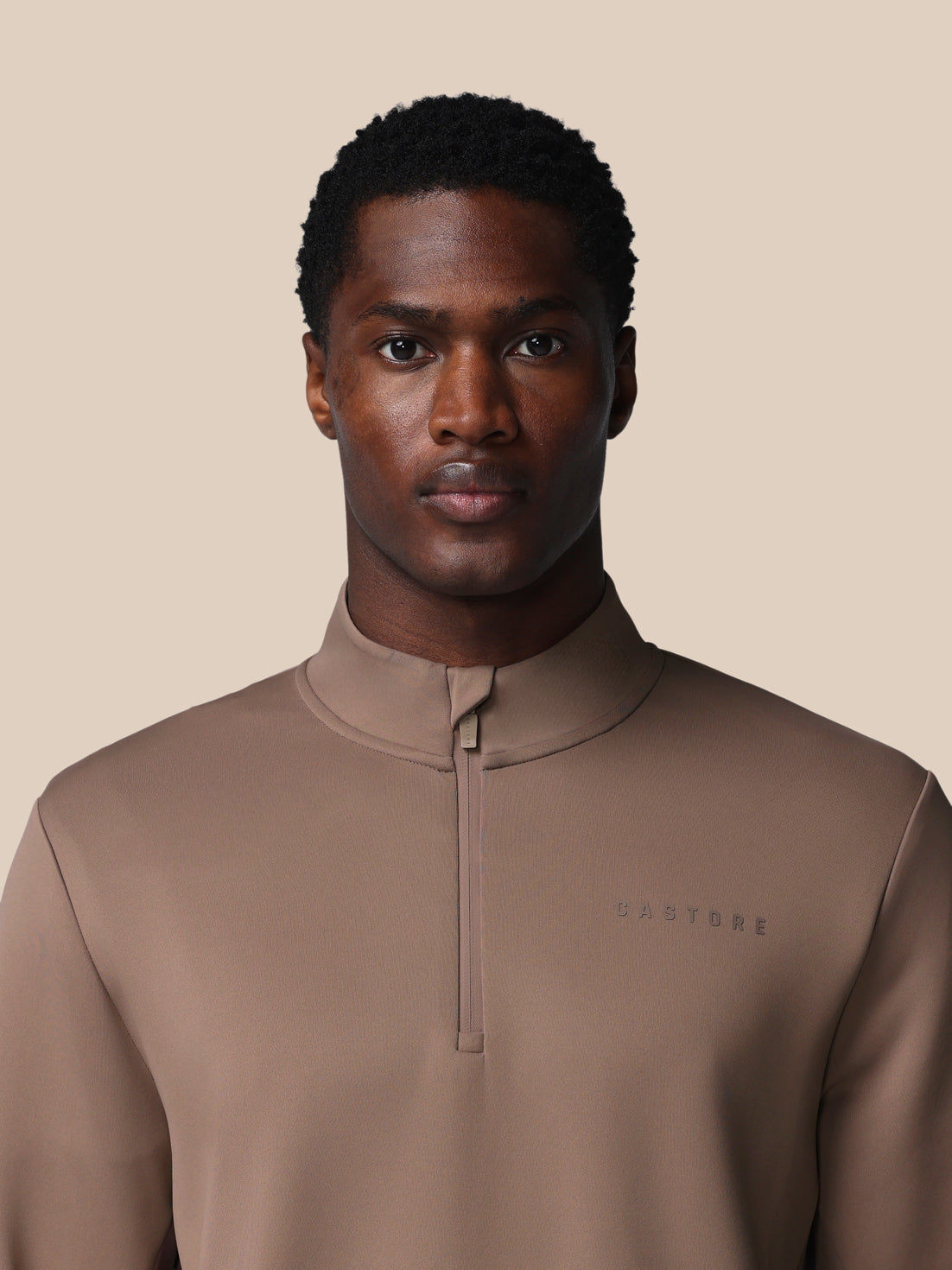 Herren Flex Langarm 1/4-Zip-Sweatshirt – Deep Taupe - Deep Taupe