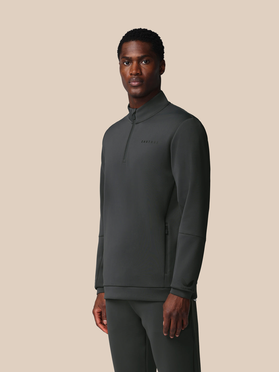 Men's Flex Long Sleeve Quarter Zip Sweatshirt - Gunmetal – Castore