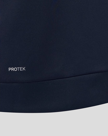 Navy blue fabric with 'PROTEK' logo on a white background