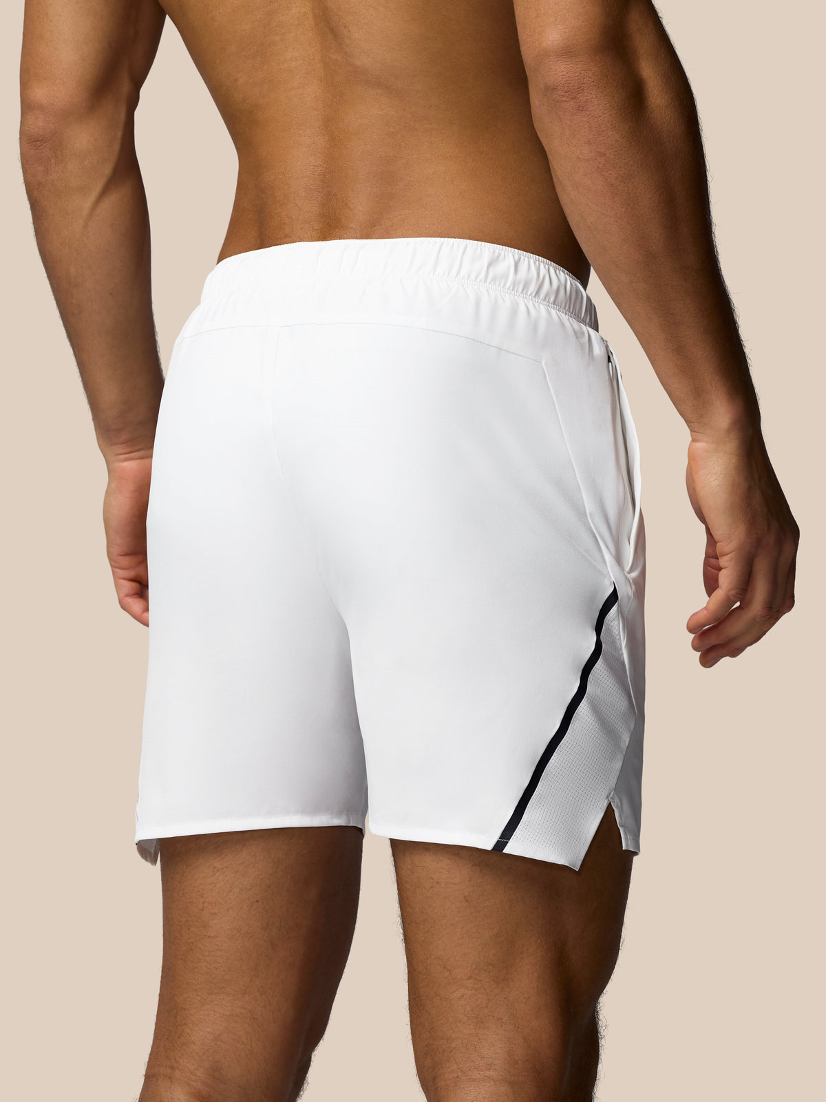 Men’s Apex 6" Shorts w/ Inner Brief - White - White