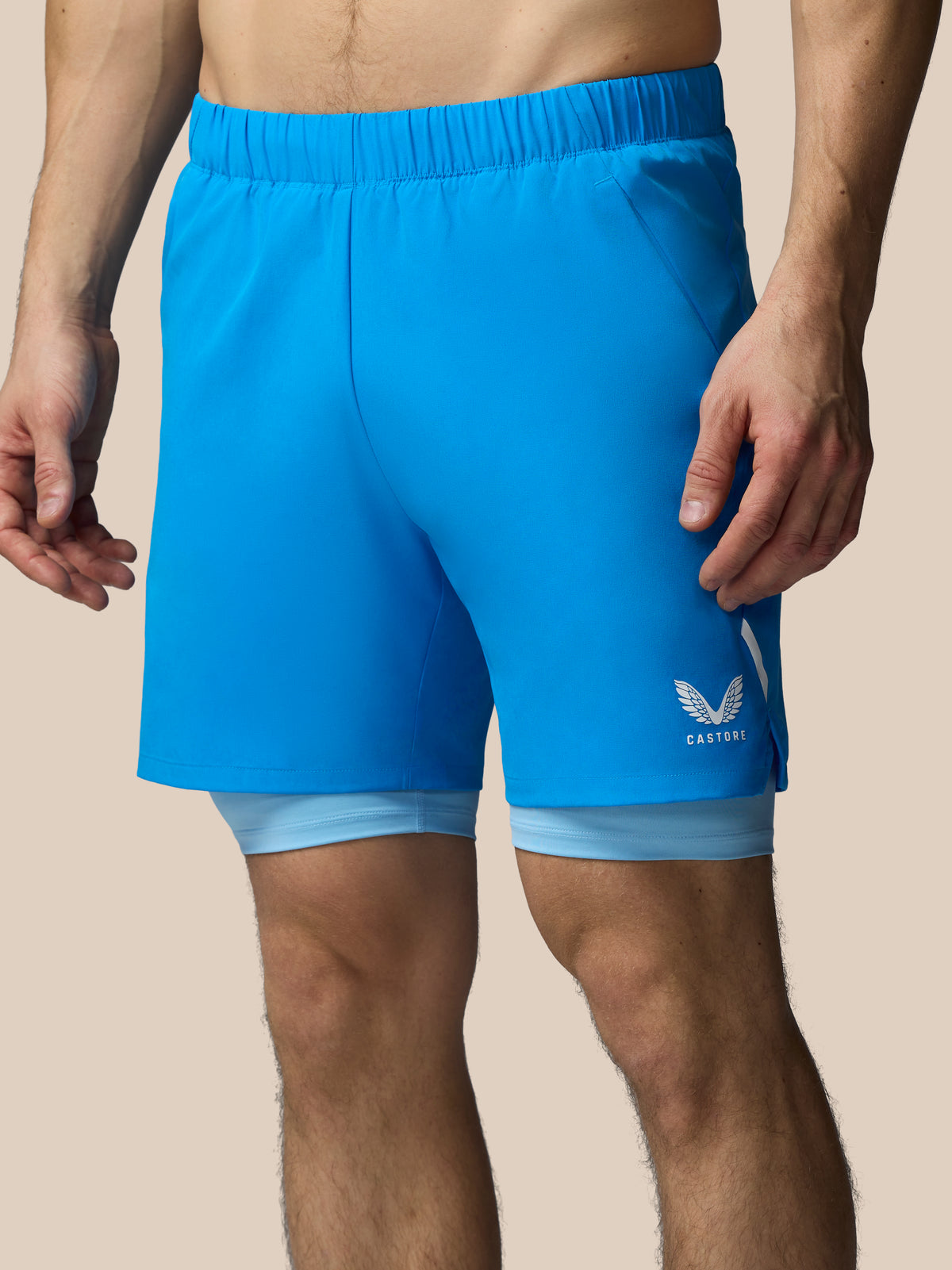 Men’s Apex 2-in-1 Woven Shorts - Blue - Blue