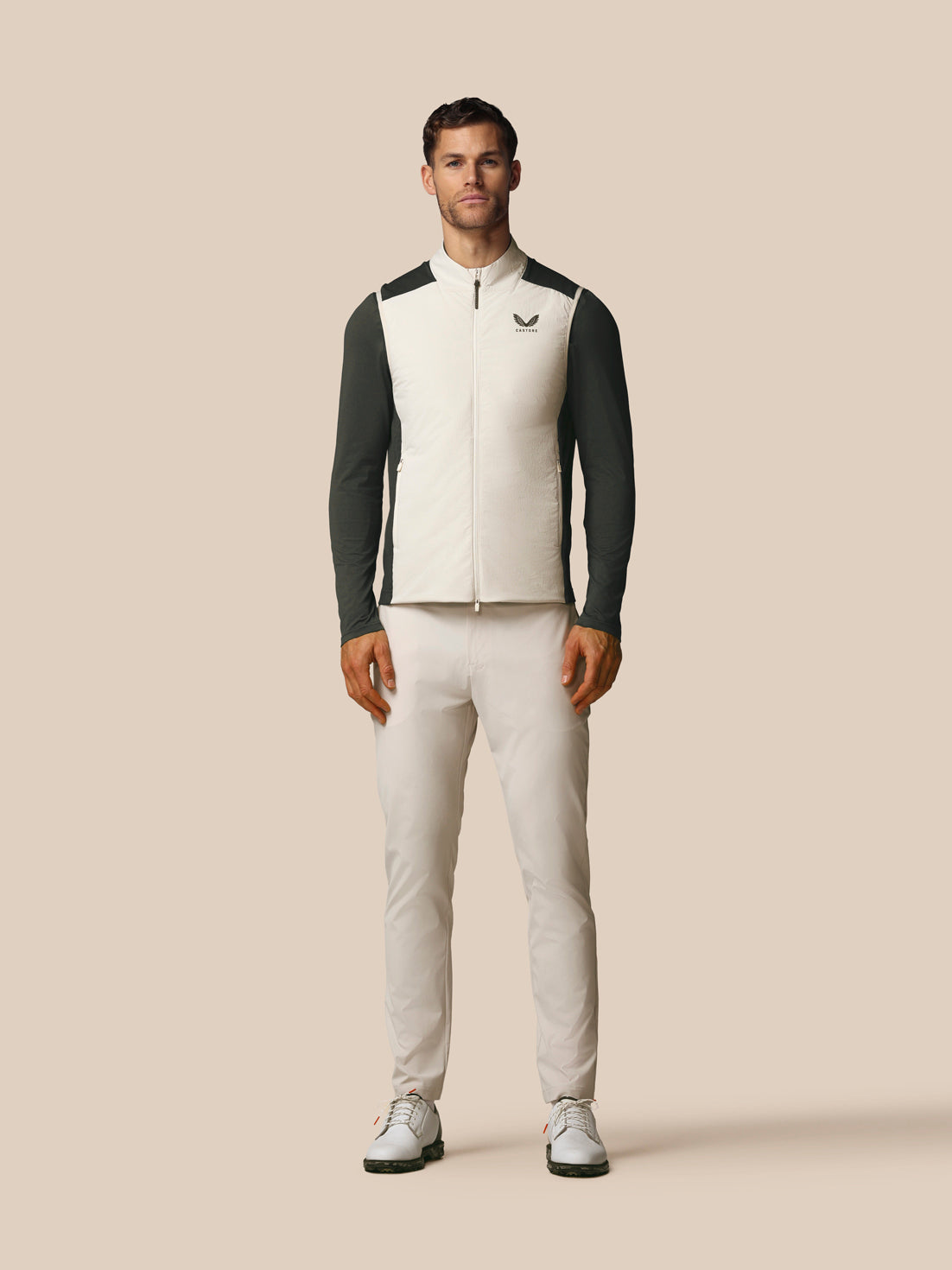 Herren Golf LVS Hybrid Weste – Creme - Cream