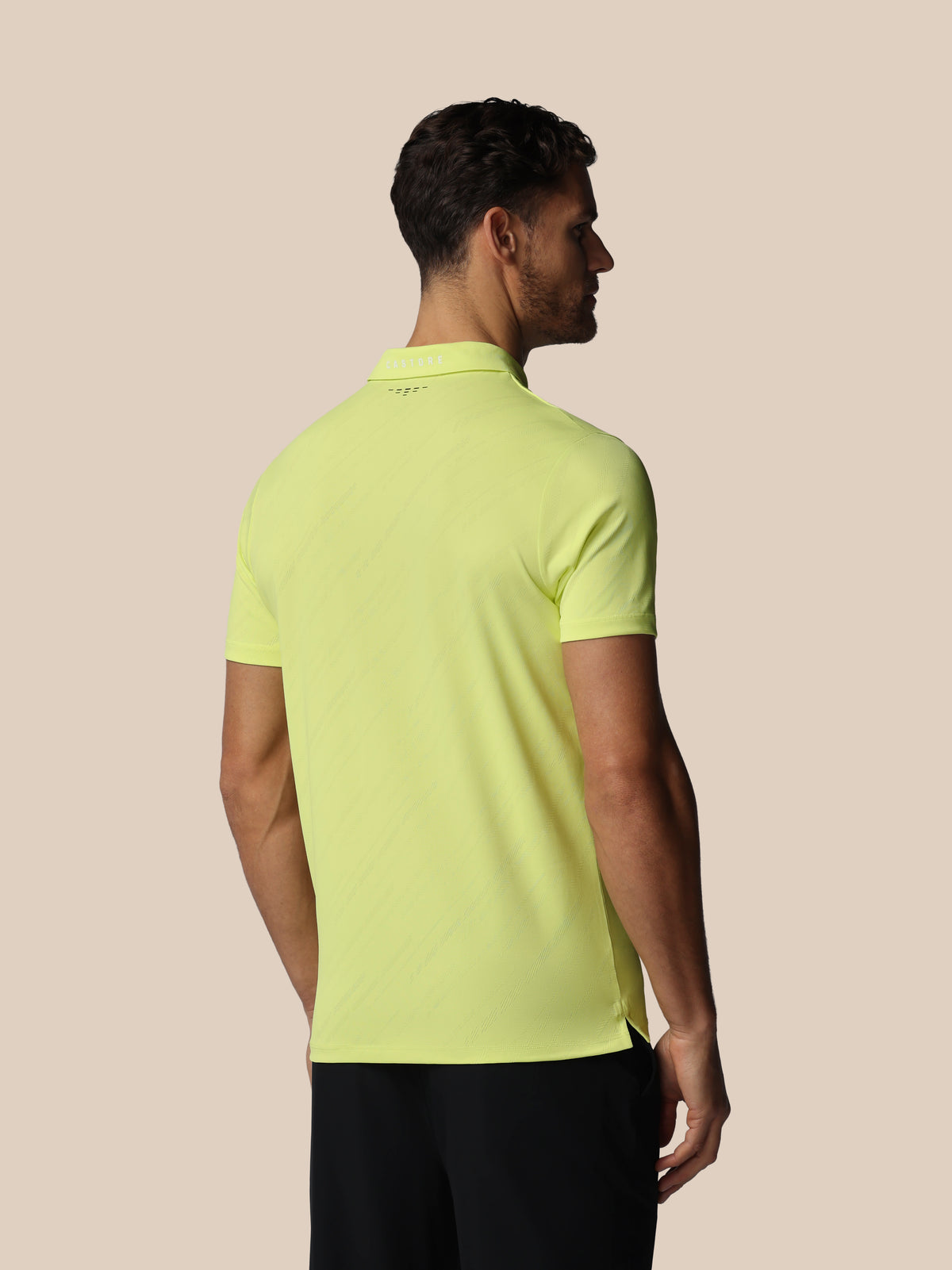Men’s Golf LVS Engineered Knit Short Sleeve Polo Top - Lime - Lime