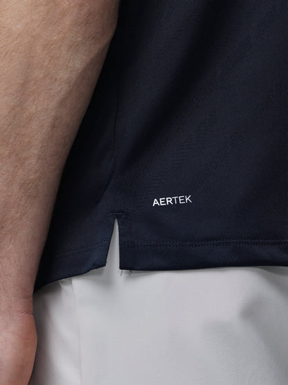 Men’s Golf LVS Engineered Knit Short Sleeve Polo Top - Navy