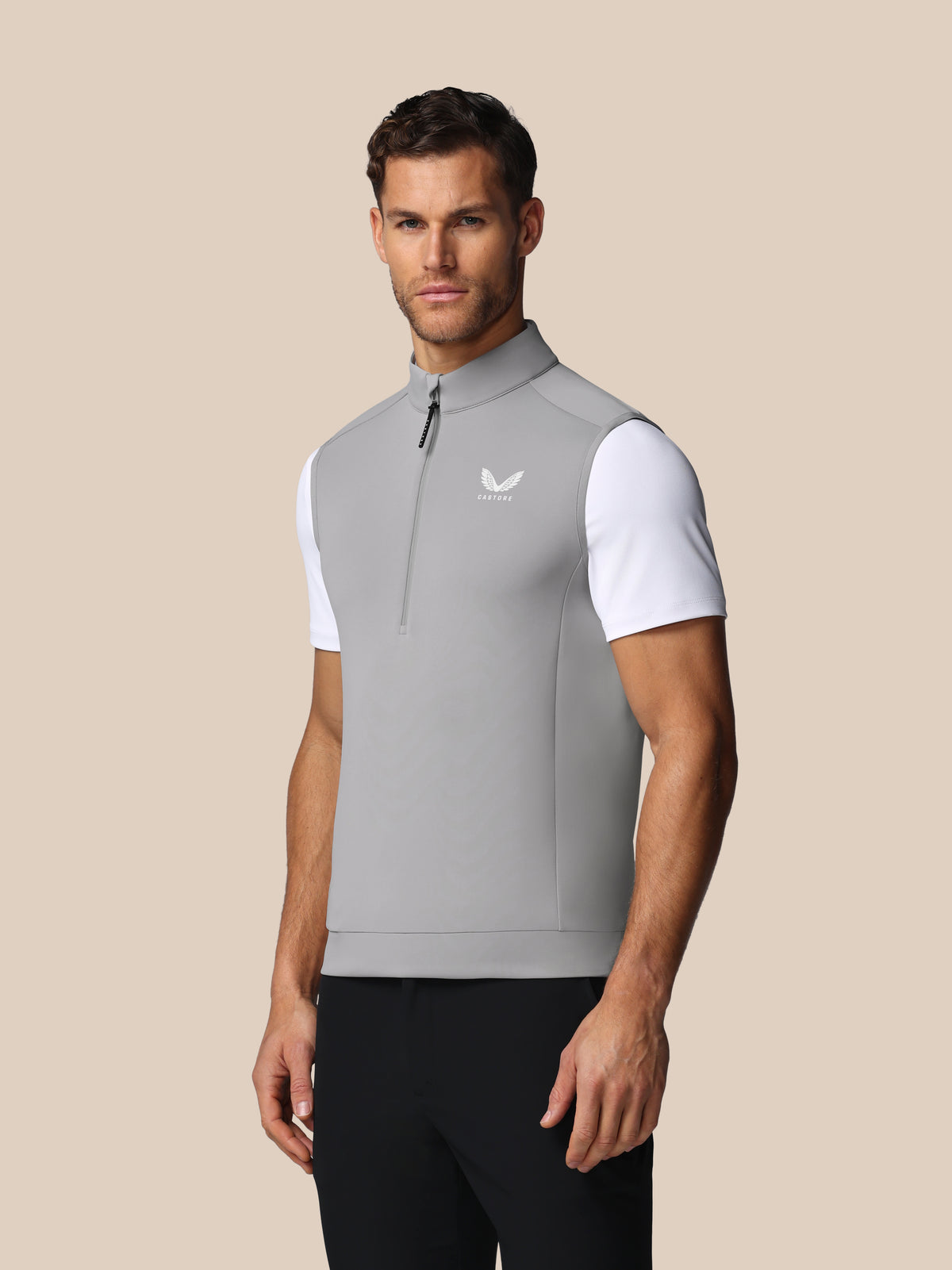Men’s Golf Flex Half Zip Gilet - Grey - Grey