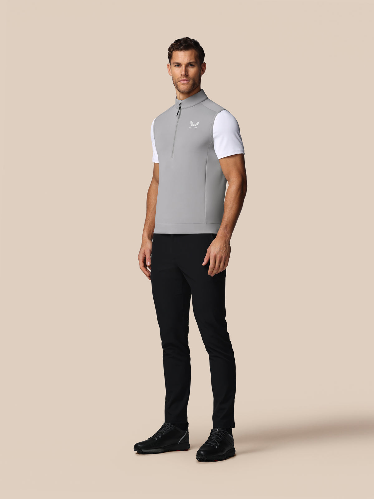 Men’s Golf Flex Half Zip Gilet - Grey - Grey