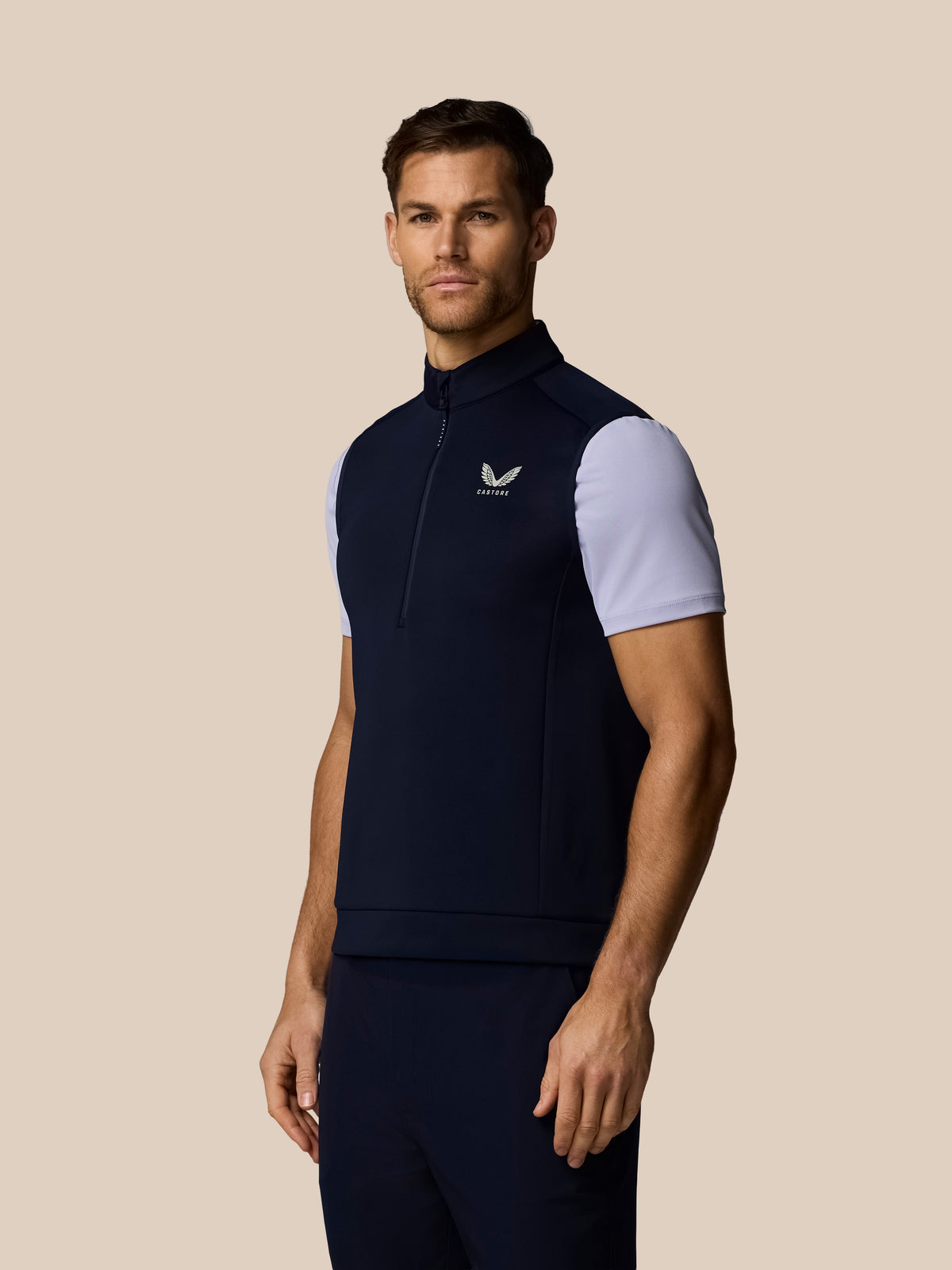 Men’s Golf Flex Half Zip Gilet - Navy - Navy