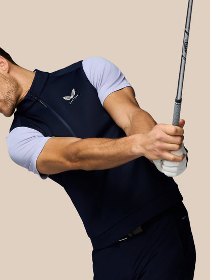 Men’s Golf Flex Half Zip Gilet - Navy