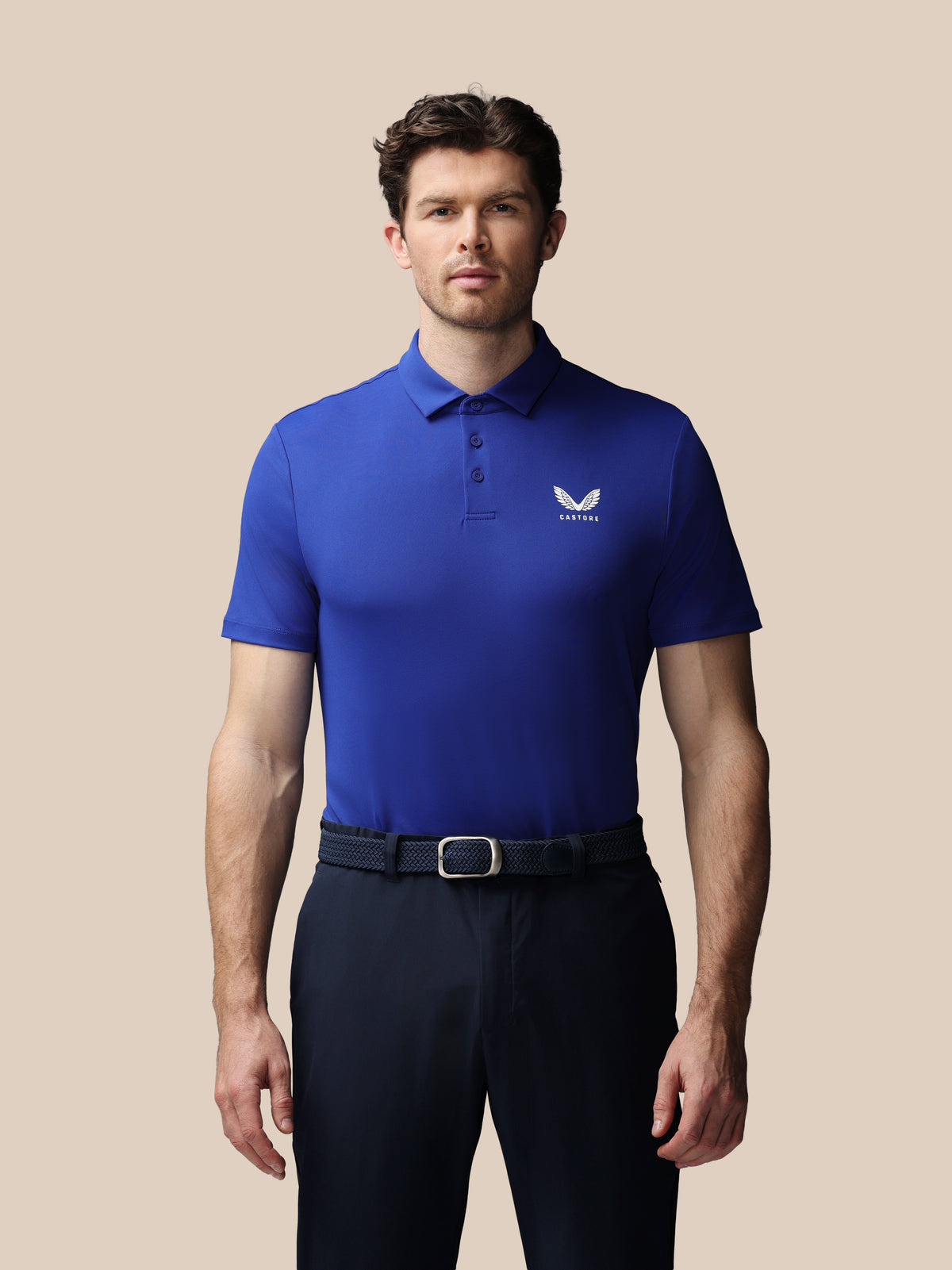 Men’s Golf Essential Short Sleeve Polo Top - Blue - Blue