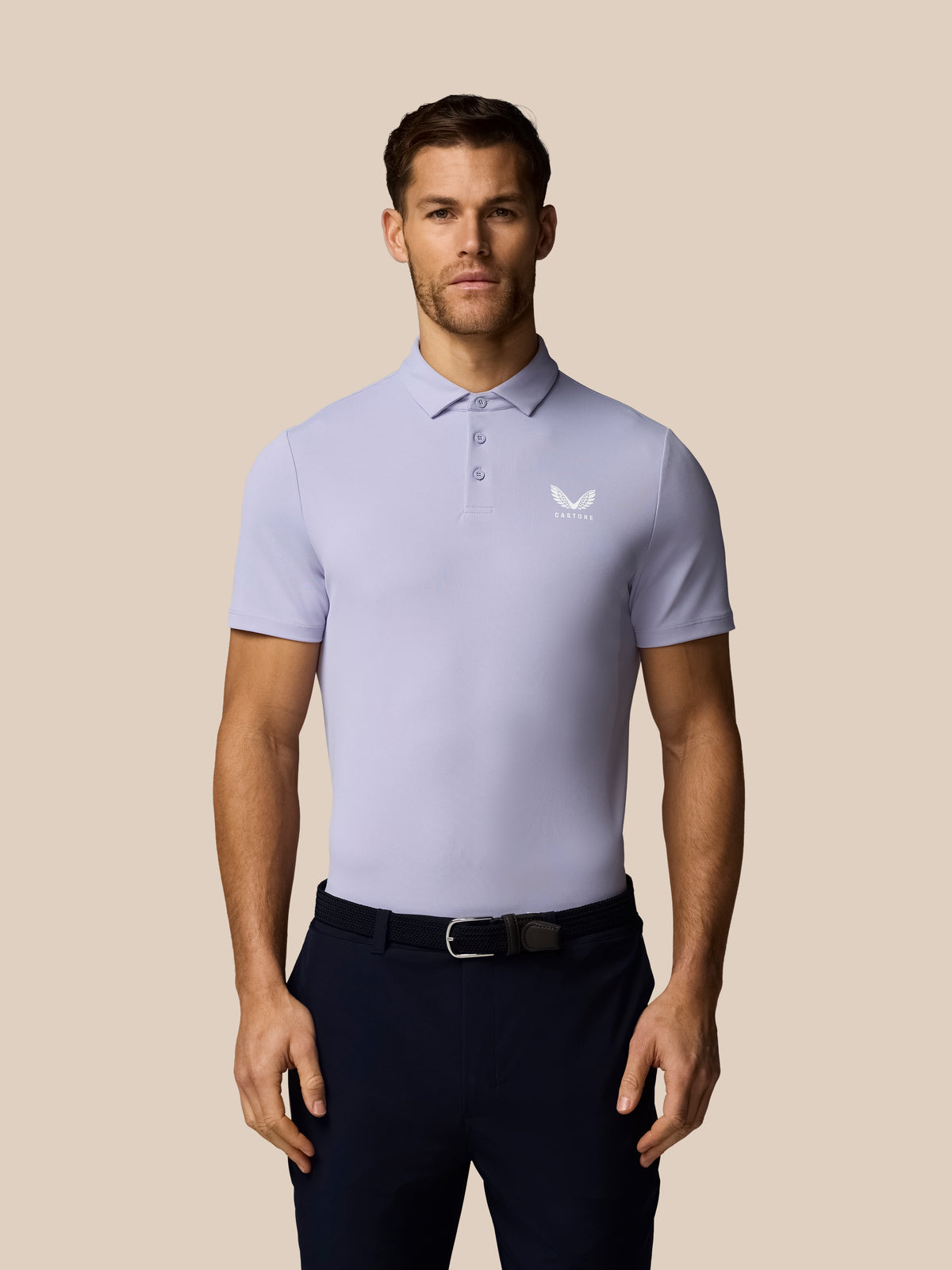 Men’s Golf Essential Short Sleeve Polo Top - Lavender - Lavender