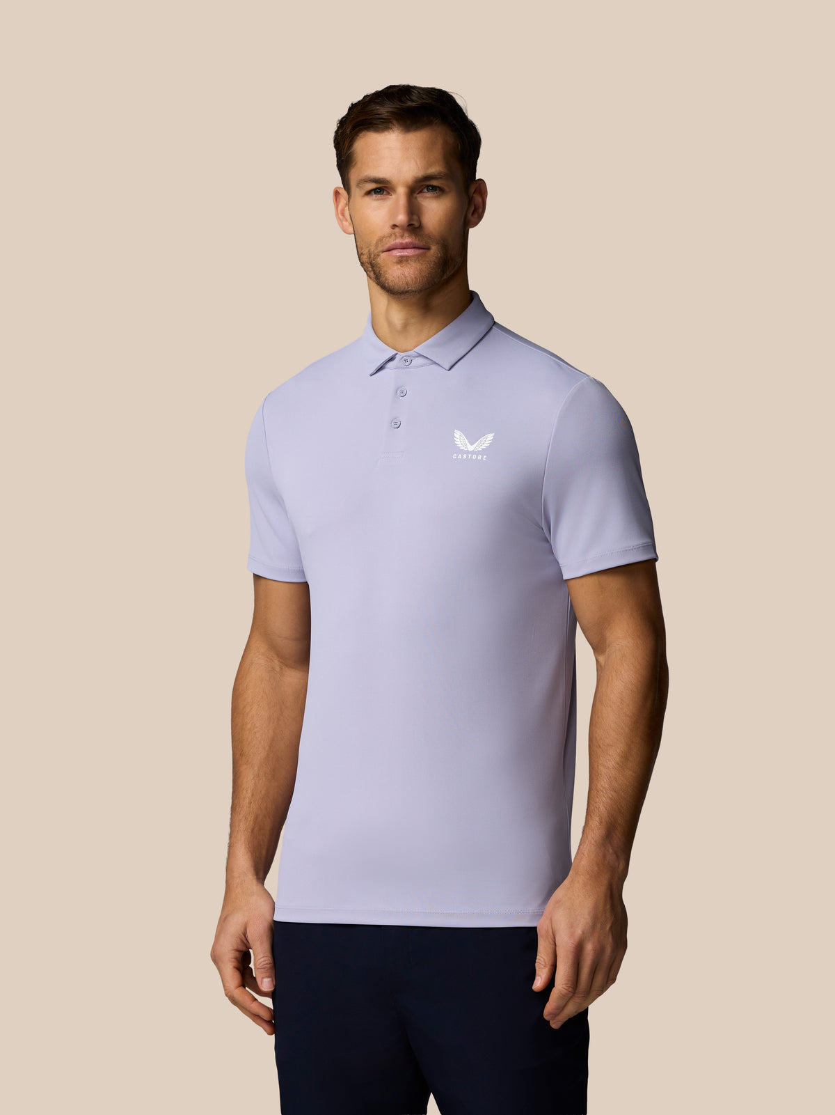 Men’s Golf Essential Short Sleeve Polo Top - Lavender - Lavender