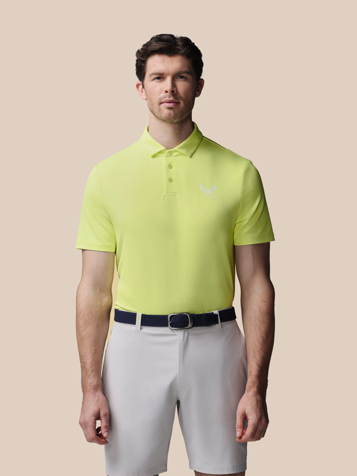 Herren Golf Essential Kurzarm-Poloshirt – Limette - Sunny Lime