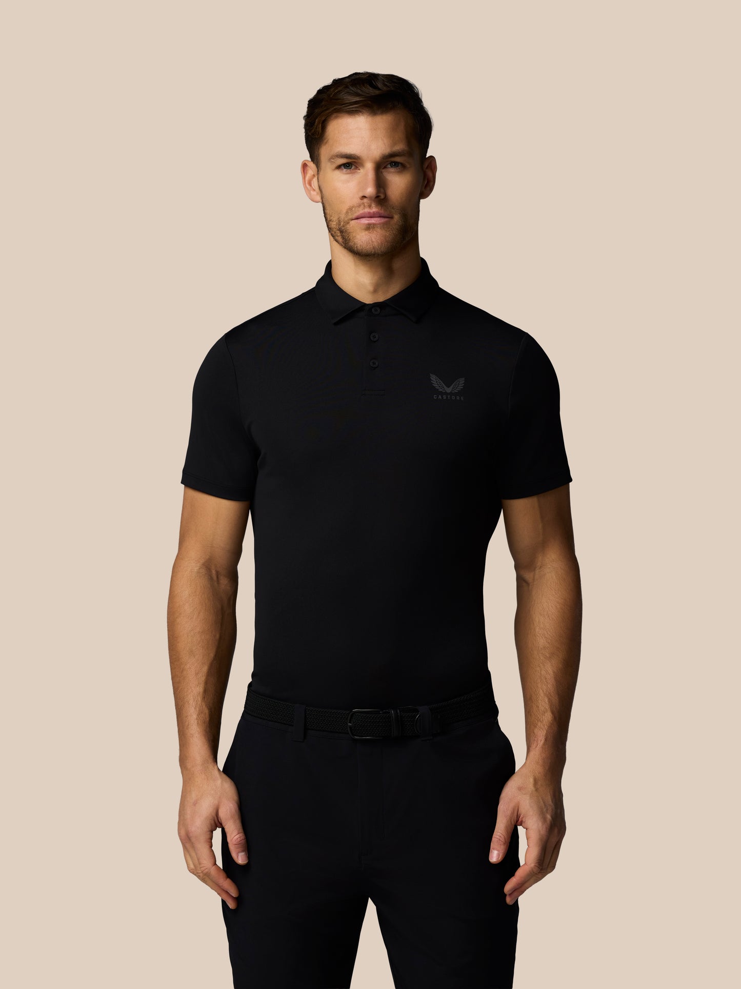 Men’s Golf Essential Short Sleeve Polo Top - Black
