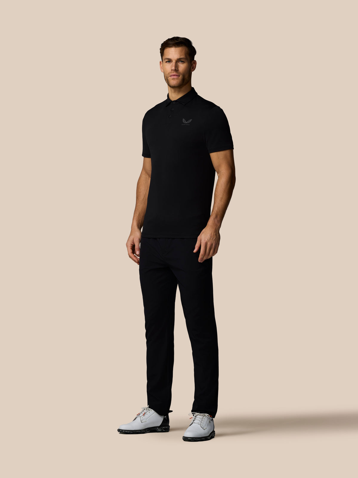 Men’s Golf Essential Short Sleeve Polo Top - Black - Black