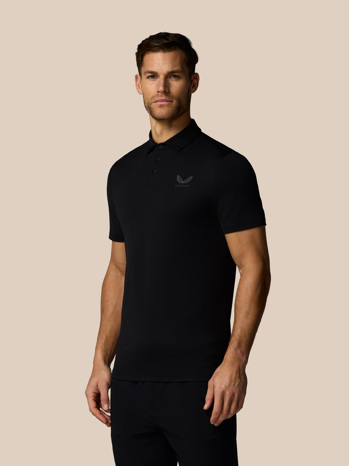 Men’s Golf Essential Short Sleeve Polo Top - Black - Black