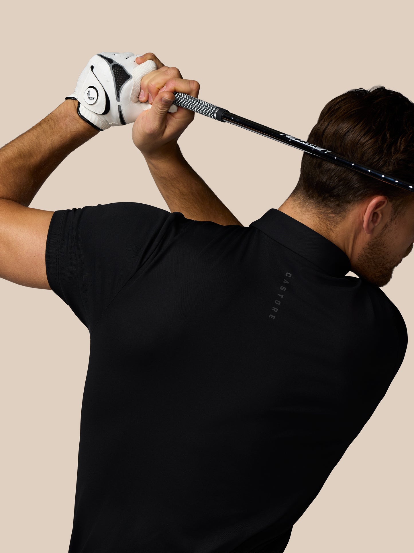 Men’s Golf Essential Short Sleeve Polo Top - Black