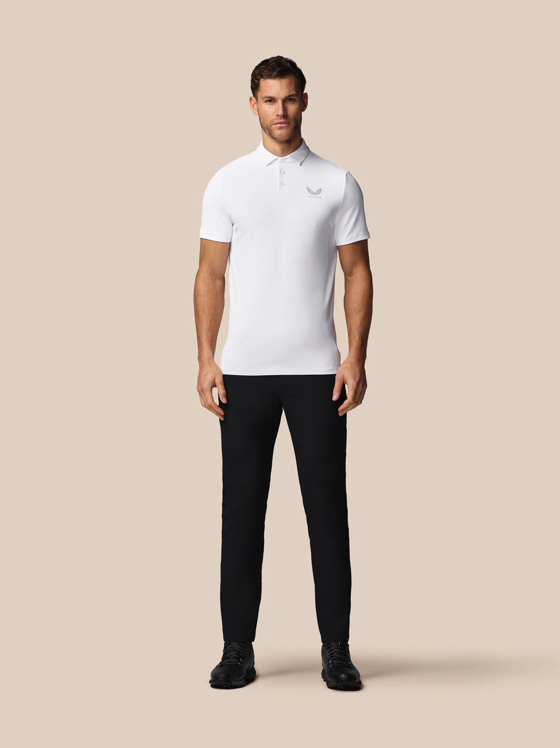 Herren Golf Essential Kurzarm-Poloshirt – Weiss - White