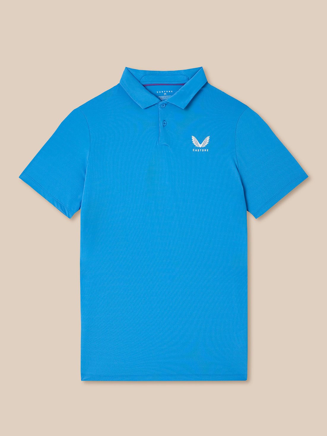 Men’s Golf Striped Short Sleeve Polo Top - Blue - Blue