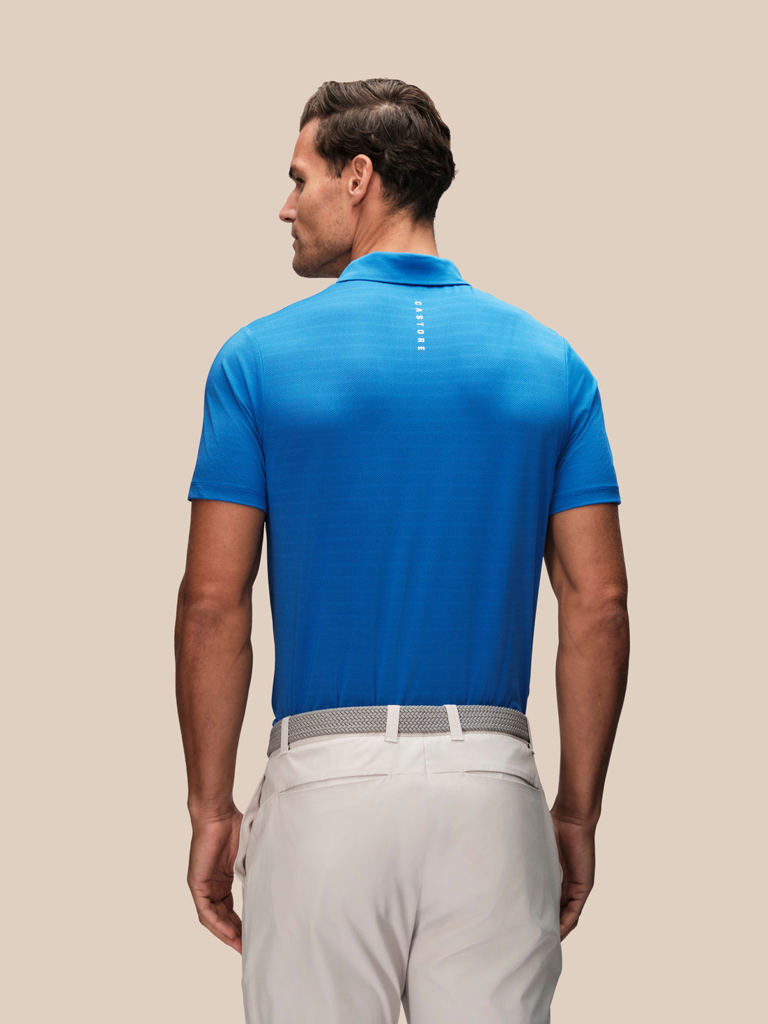 Men's Golf Short Sleeve Polo Shirt - Blue - Nebulas Blue