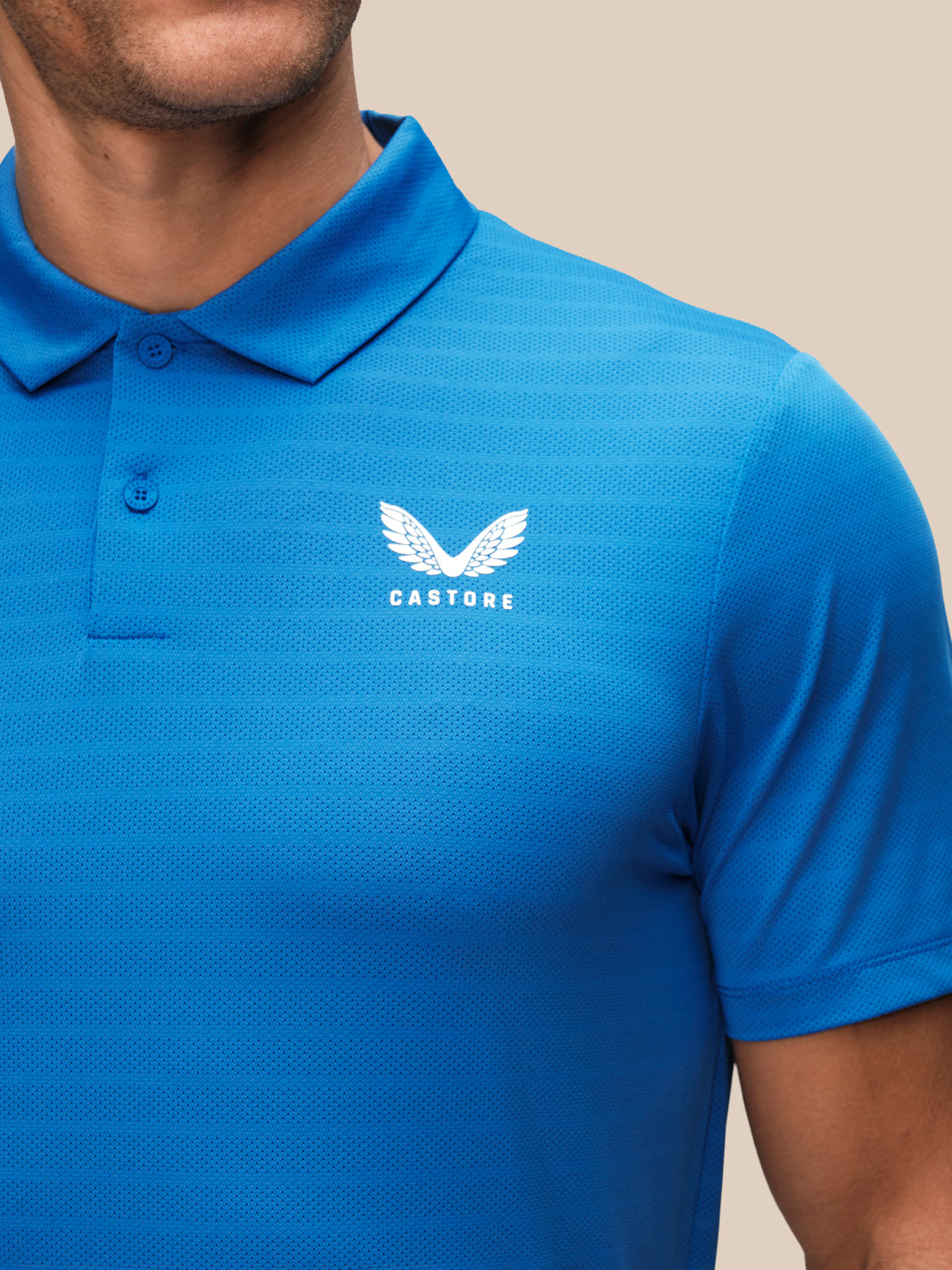 Men's Golf Short Sleeve Polo Shirt - Blue - Nebulas Blue