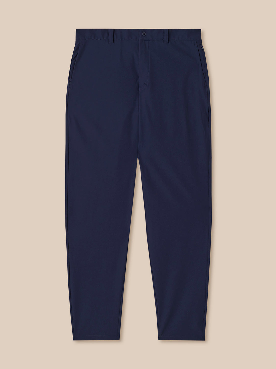 Navy blue pants on a beige background