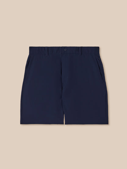 Navy shorts on a beige background