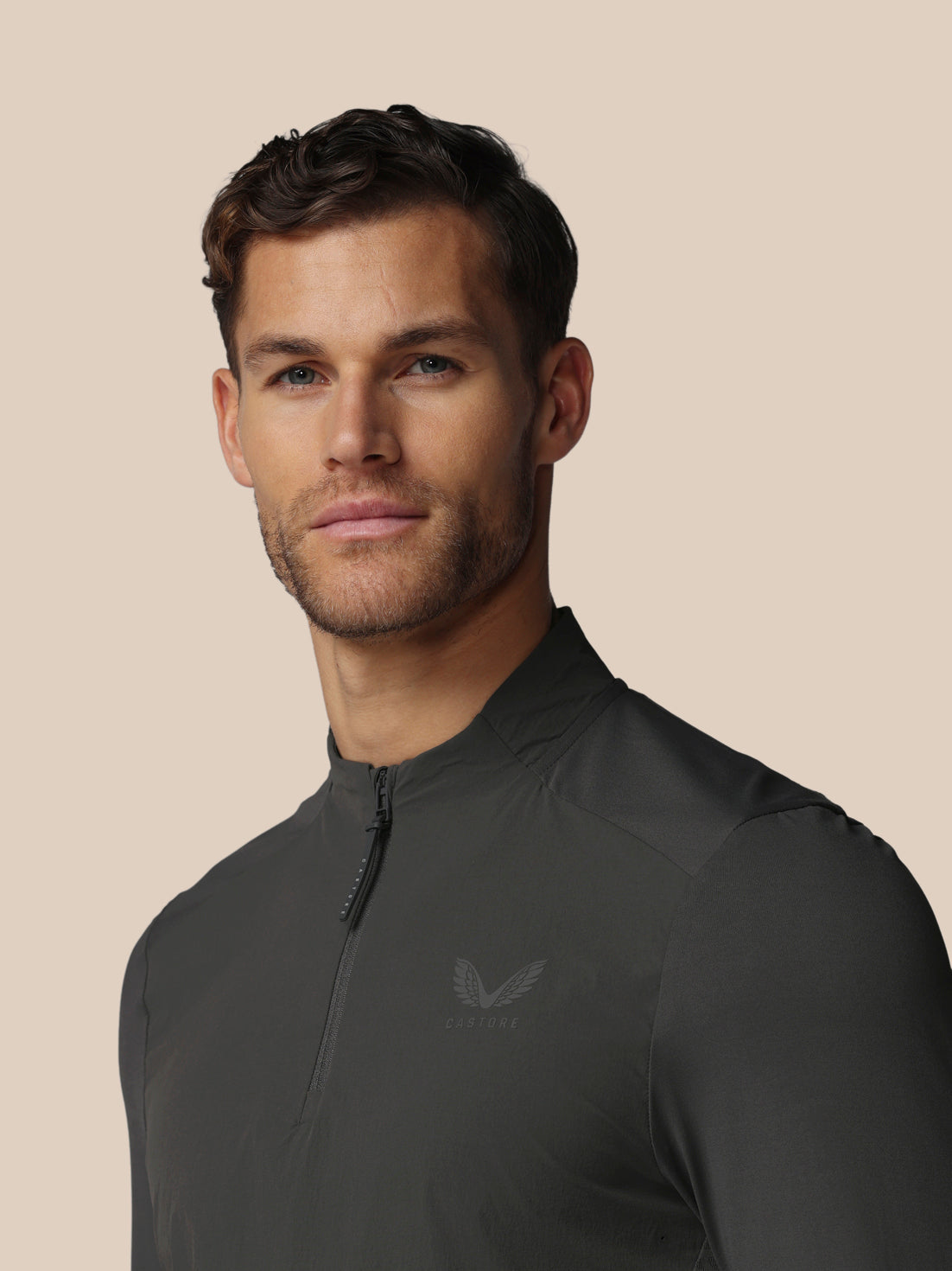 Men’s Golf LVS Quarter Zip Long Sleeve Top - Gunmetal - Gunmetal