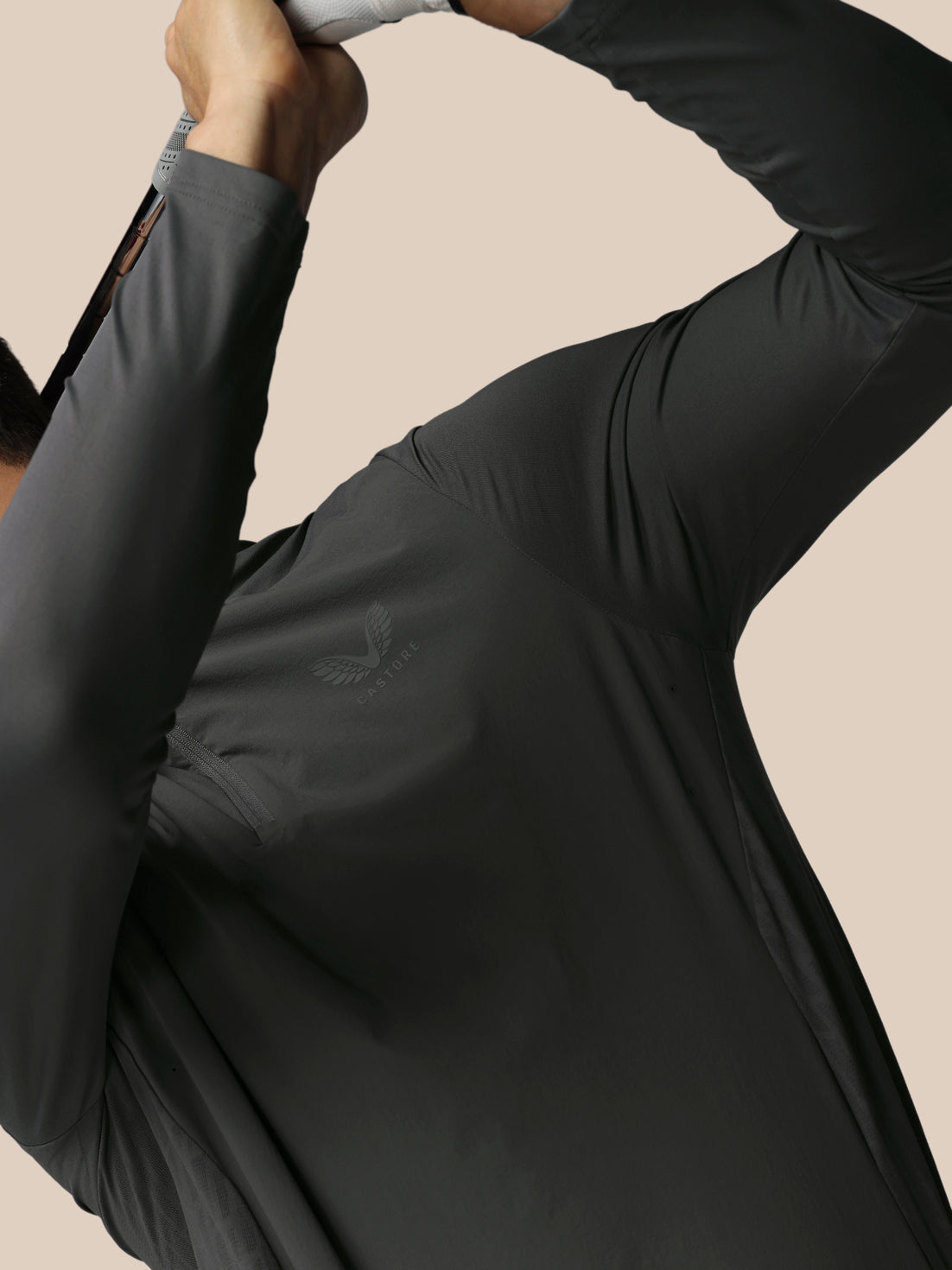 Men’s Golf LVS Quarter Zip Long Sleeve Top - Gunmetal - Gunmetal
